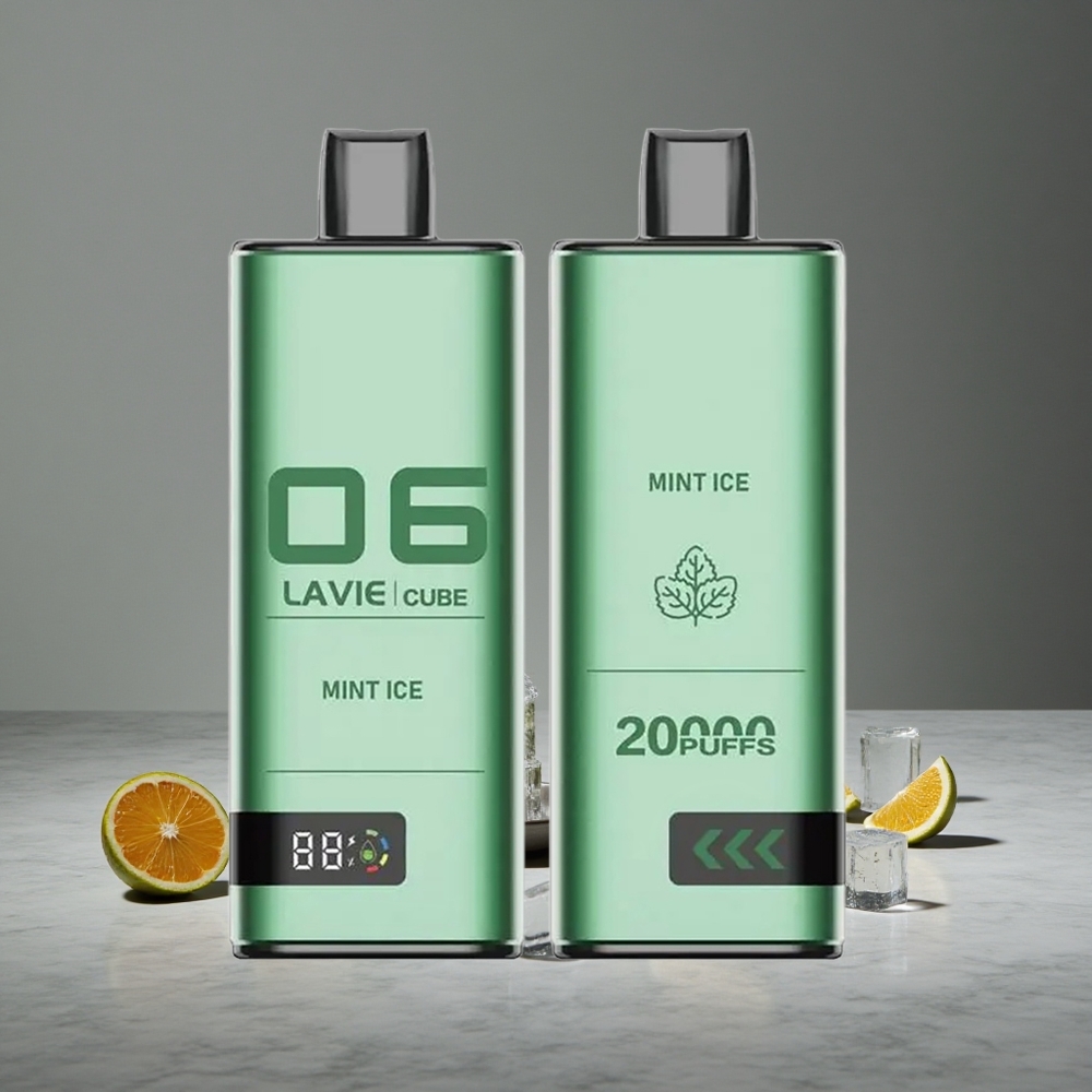 Mētras Ledus Lavie Cube 20000 Puffs 28ML Šķidrums 2% 5% Nikotīns