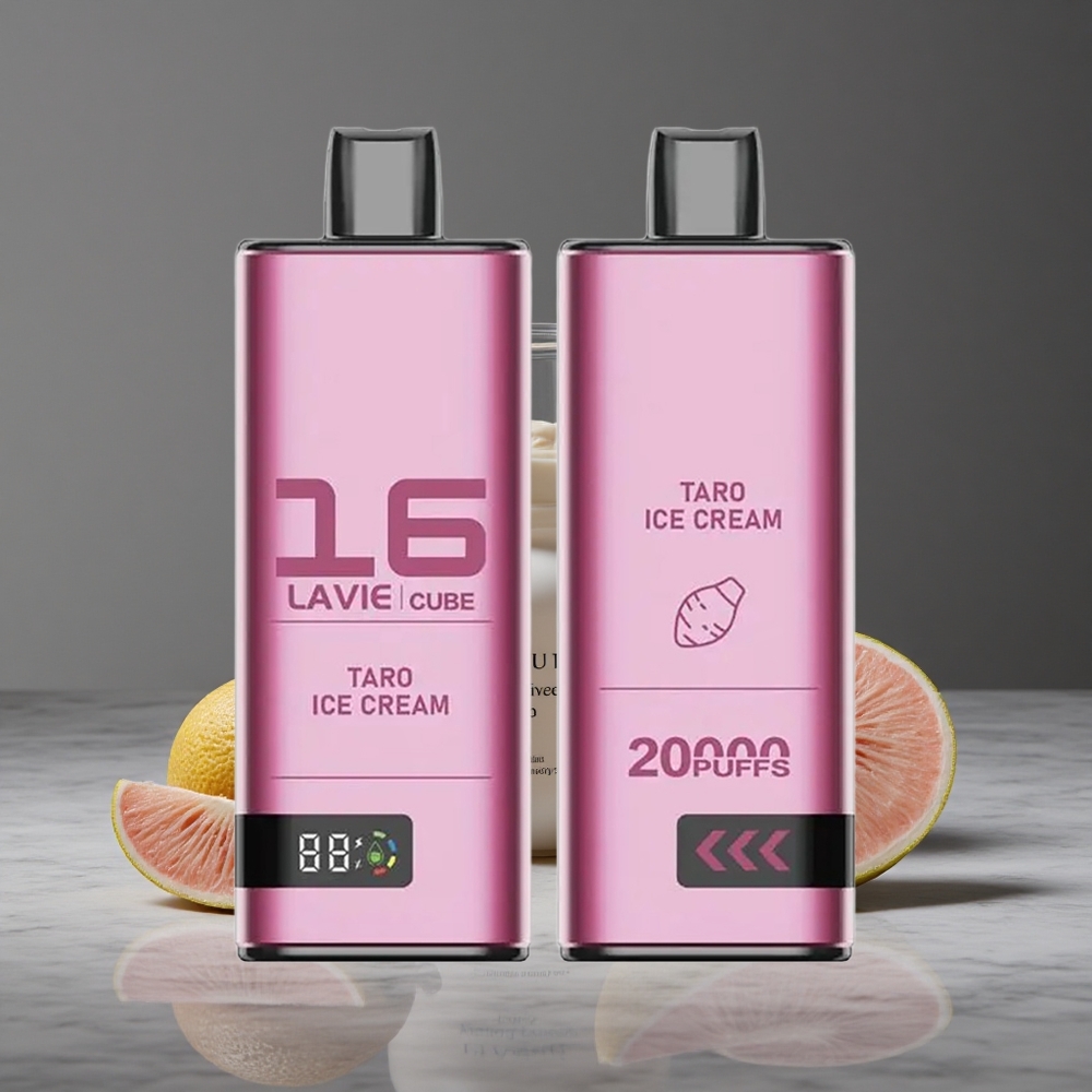 Tāro Saldējuma Lavie Cube 20000 Puffs Vienreizlietojamais Vape 28ML Šķidrums 600mAh Baterija