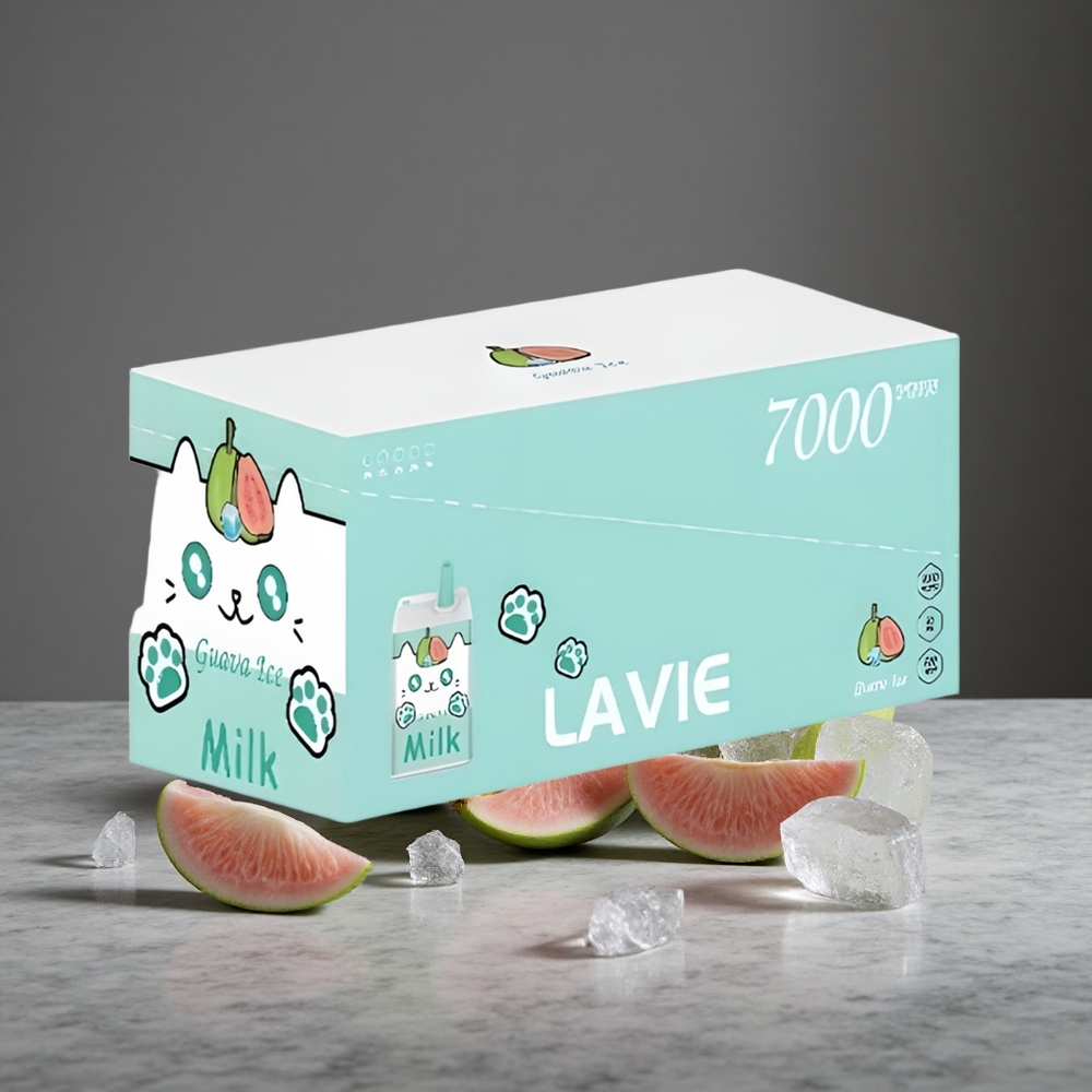 Guavas Ledus Lavie Milk 7000 Puffs 16ML E-šķidrums 600mAh Akumulators