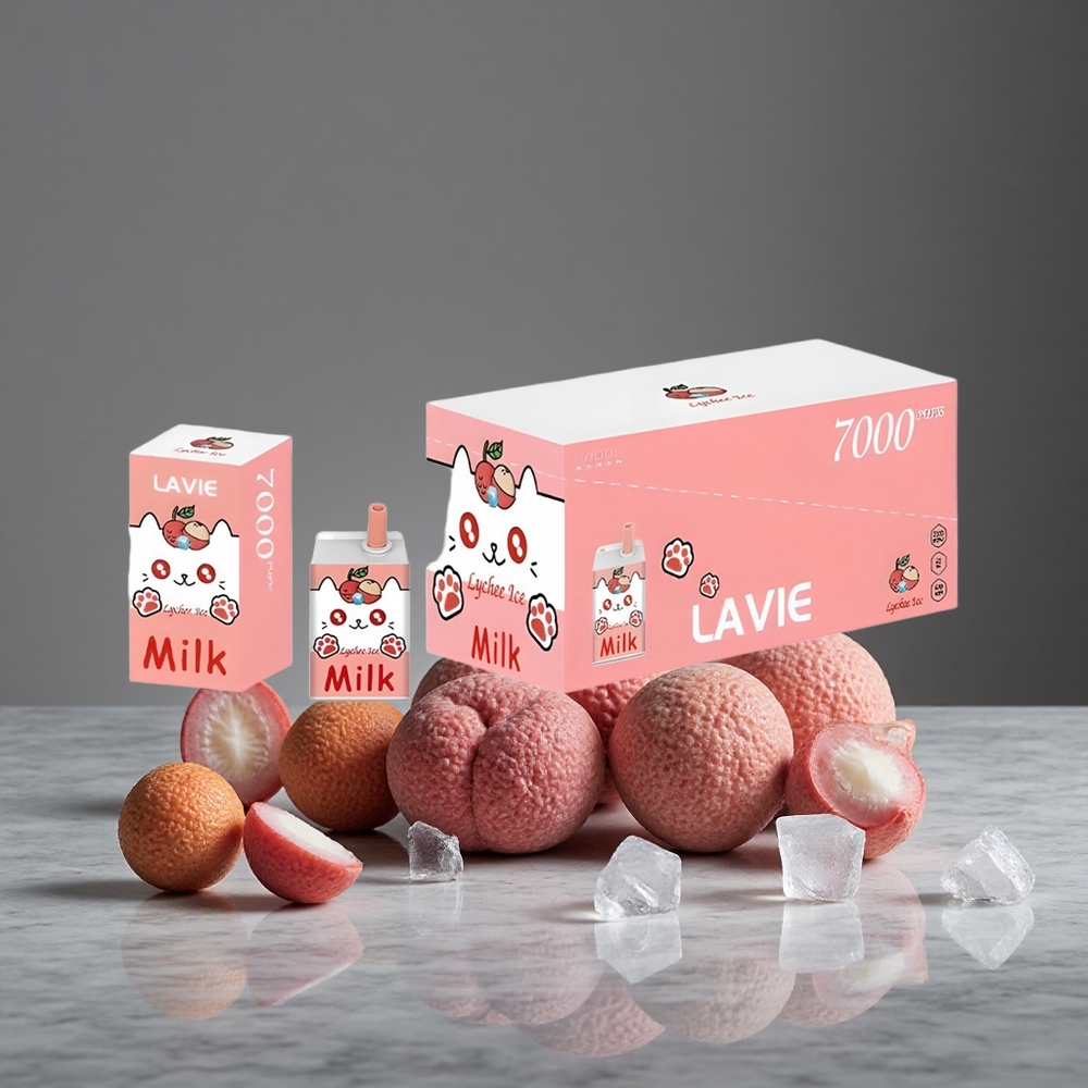 Līči Ledus LAVIE Milk 7000 Puffs E-šķidrums 16ML Akumulators 600mAh