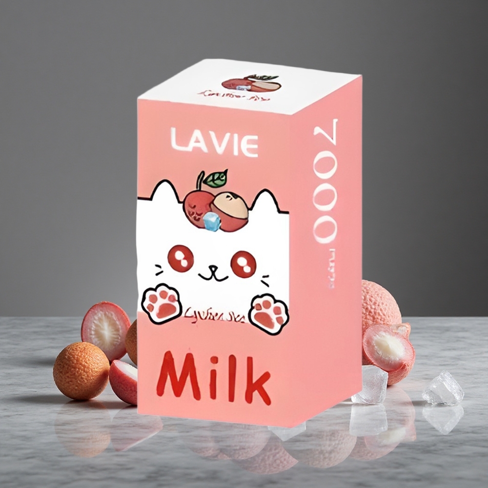 Līči Ledus LAVIE Milk 7000 Puffs E-šķidrums 16ML Akumulators 600mAh