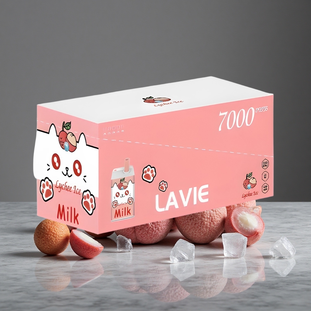 Līči Ledus LAVIE Milk 7000 Puffs E-šķidrums 16ML Akumulators 600mAh