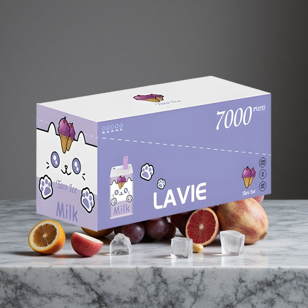 Vīnogu Ledus Lavie Milk 7000 Puffs 16ML E-šķidrums 600mAh Akumulators