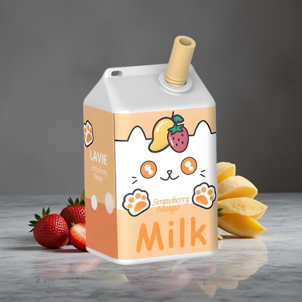 Zemeņu Manga Lavie Milk 7000 Puffs 16ML 600mAh