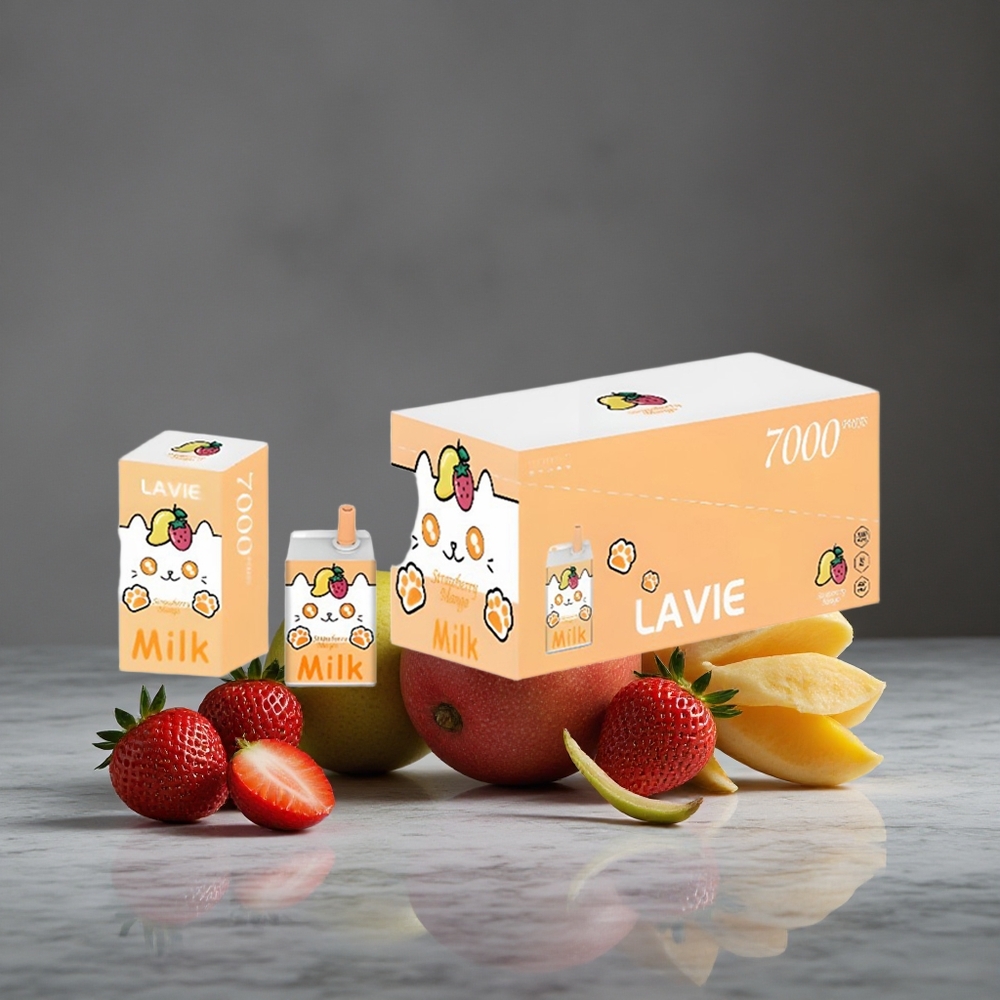 Zemeņu Manga Lavie Milk 7000 Puffs 16ML 600mAh