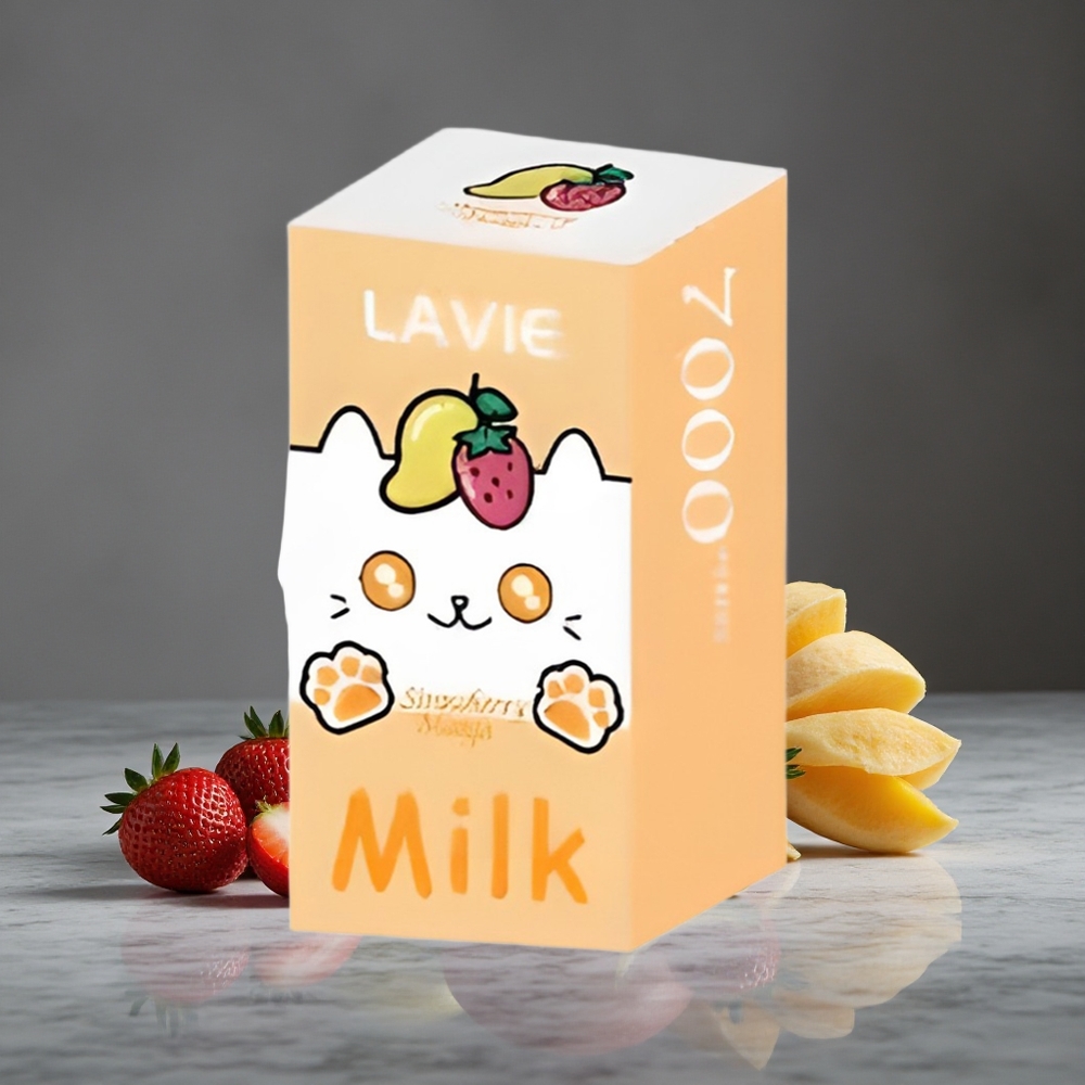 Zemeņu Manga Lavie Milk 7000 Puffs 16ML 600mAh