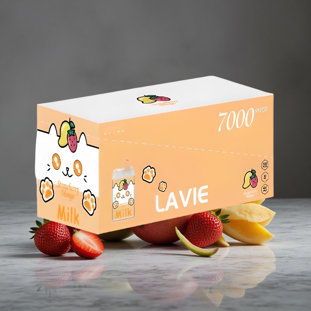 Zemeņu Manga Lavie Milk 7000 Puffs 16ML 600mAh