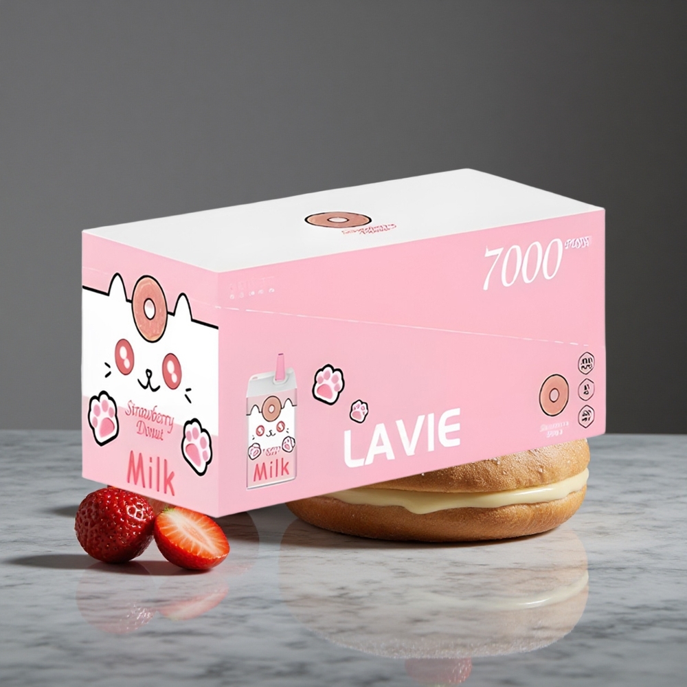 Zemenes Donut Lavie Milk 7000 Ieelpas 16ML E-šķidrums
