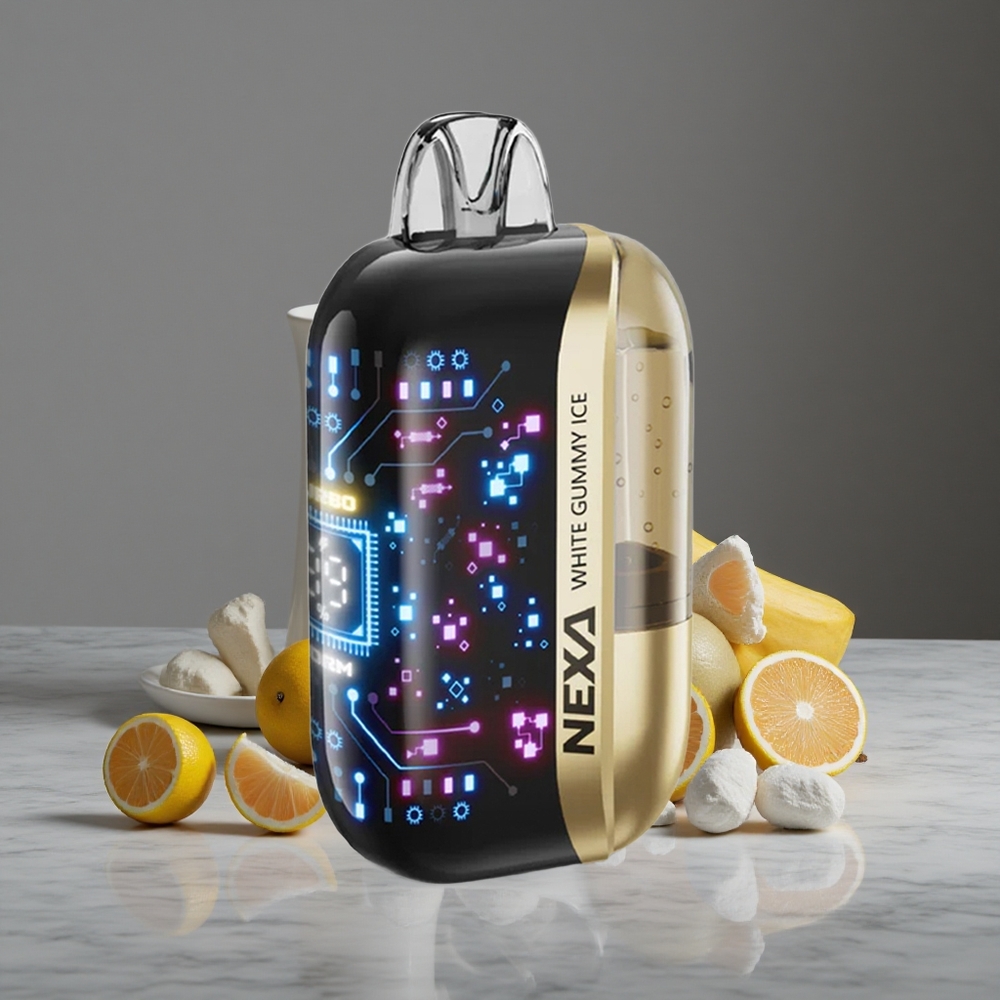 Baltaijā gumijā ledus garša kombinācija NEXA Ultra 50000 piepūšanas 20ml iepriekš piepildīts jauda 800mAh akumulatora jauda