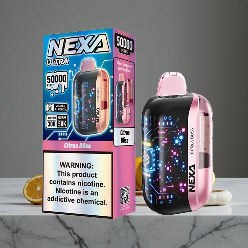 Citrusu Smarža NEXA Ultra 50000 Ierīcības 20ml Iepildījums & 5% Nikotīna