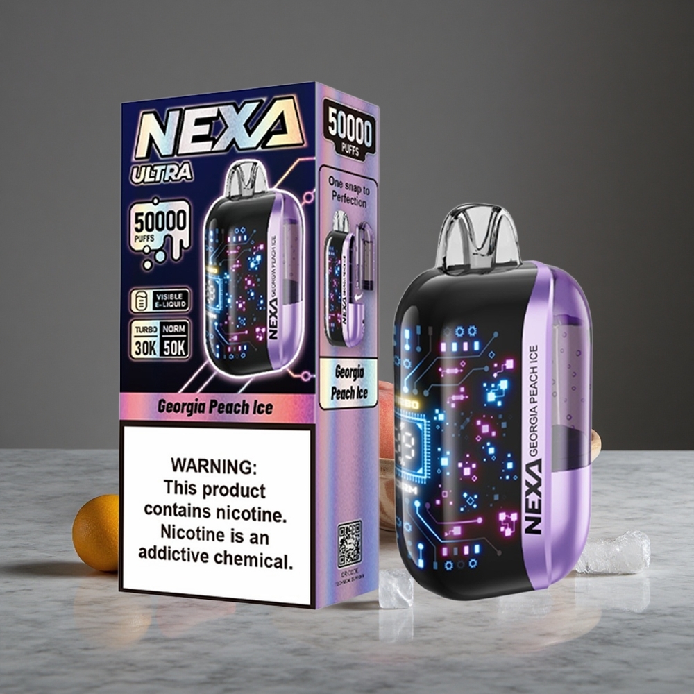 Džordžijas Persiku Ledus NEXA Ultra 50000 Ieejas 20ml Priekšējā Ietilpība 5% Nikotīna Stiprums