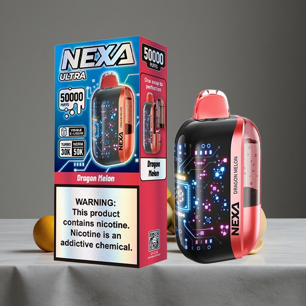 Dragonu Melona NEXA Ultra 50000 Puffs 20ml Iepildīta Jēga & 800mah Akumulators Vienreizlietojamais Vape