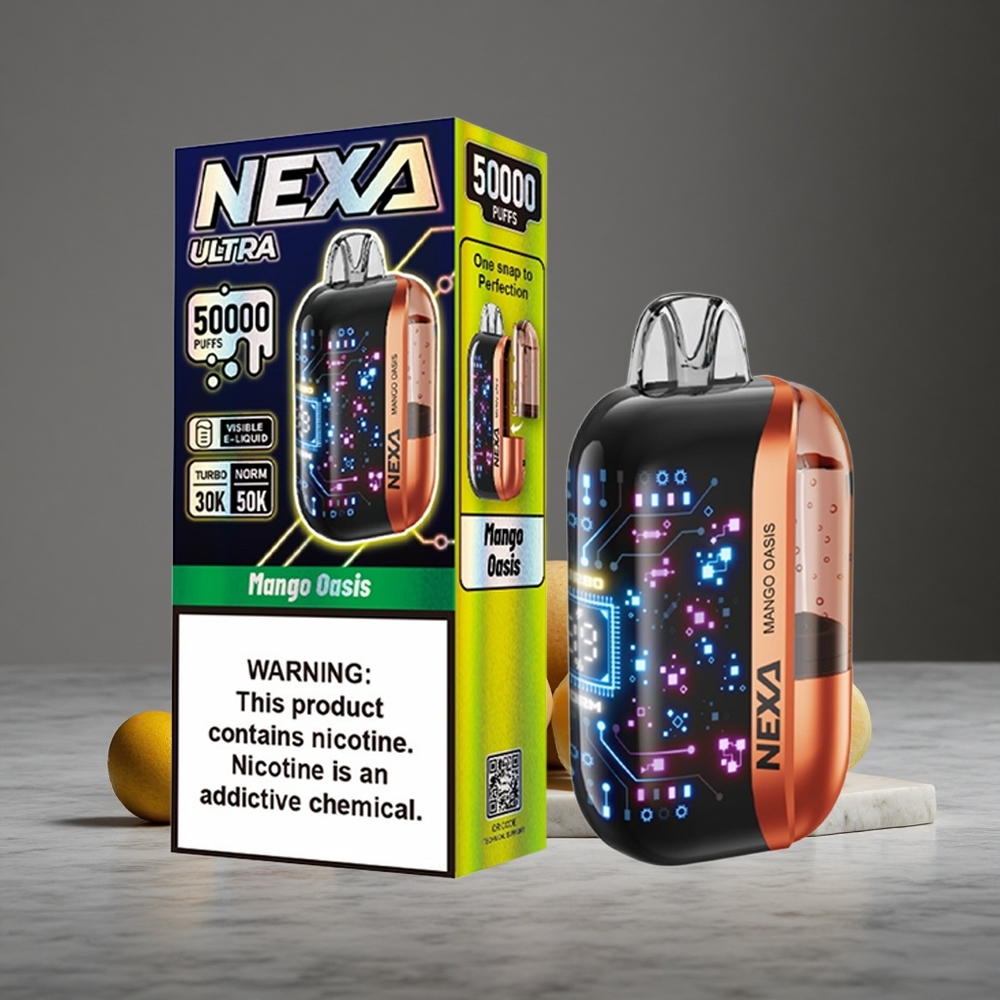 Mango Oāze NEXA Ultra 50000 Puffs 20ml Iepildīta Jauda 800mA/h Baterija