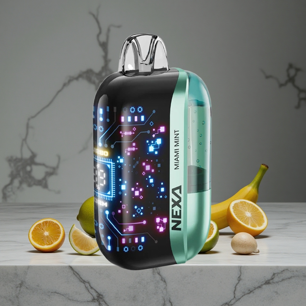 Miami piparmētra NEXA Ultra 50000 Puffs 20ml iepriekš piepildīts 800mah baterija