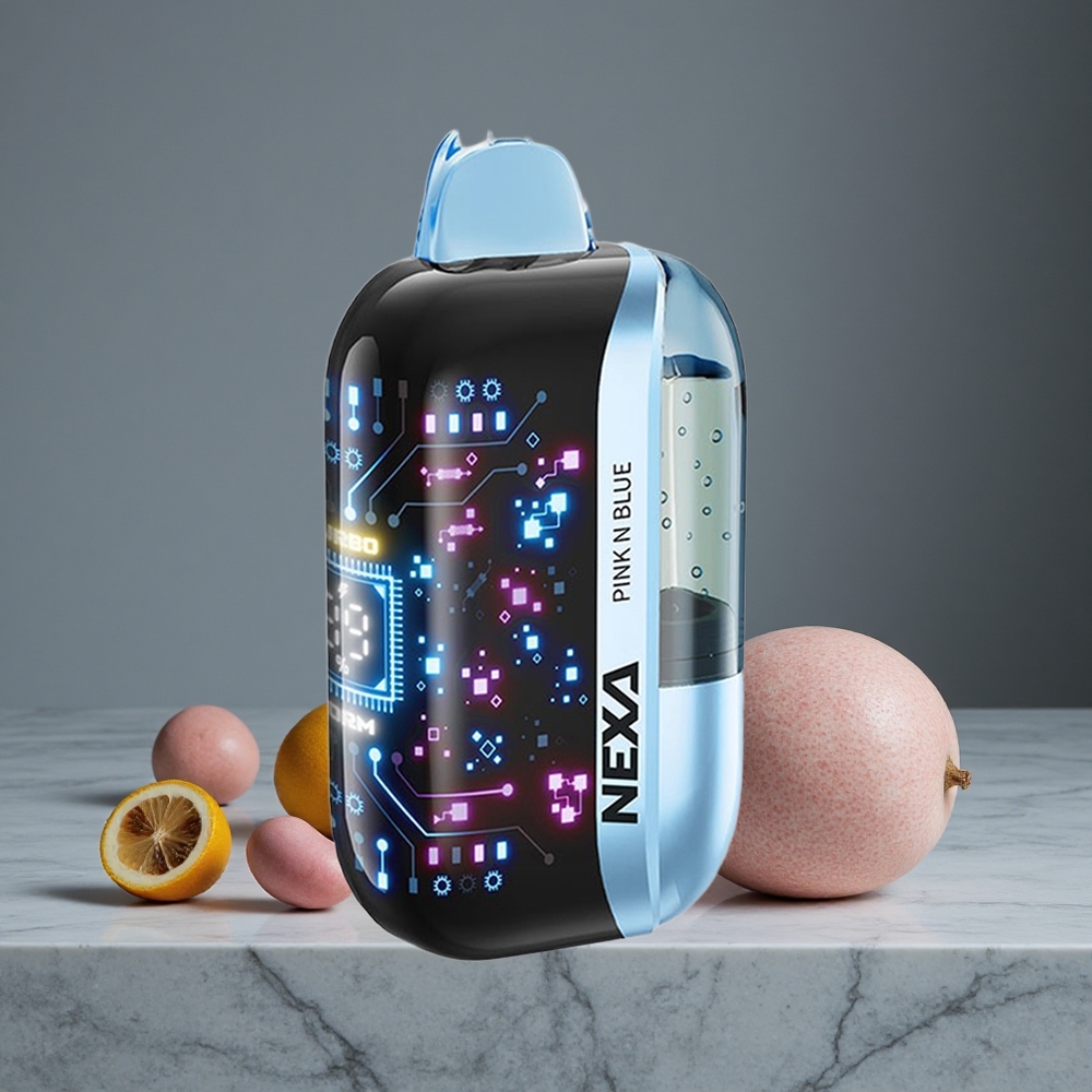 Rozā un Zilā NEXA Ultra 50000 Iebiežamā Vape ar 20ml Priekšuzpildījumu un 800mah Bateriju