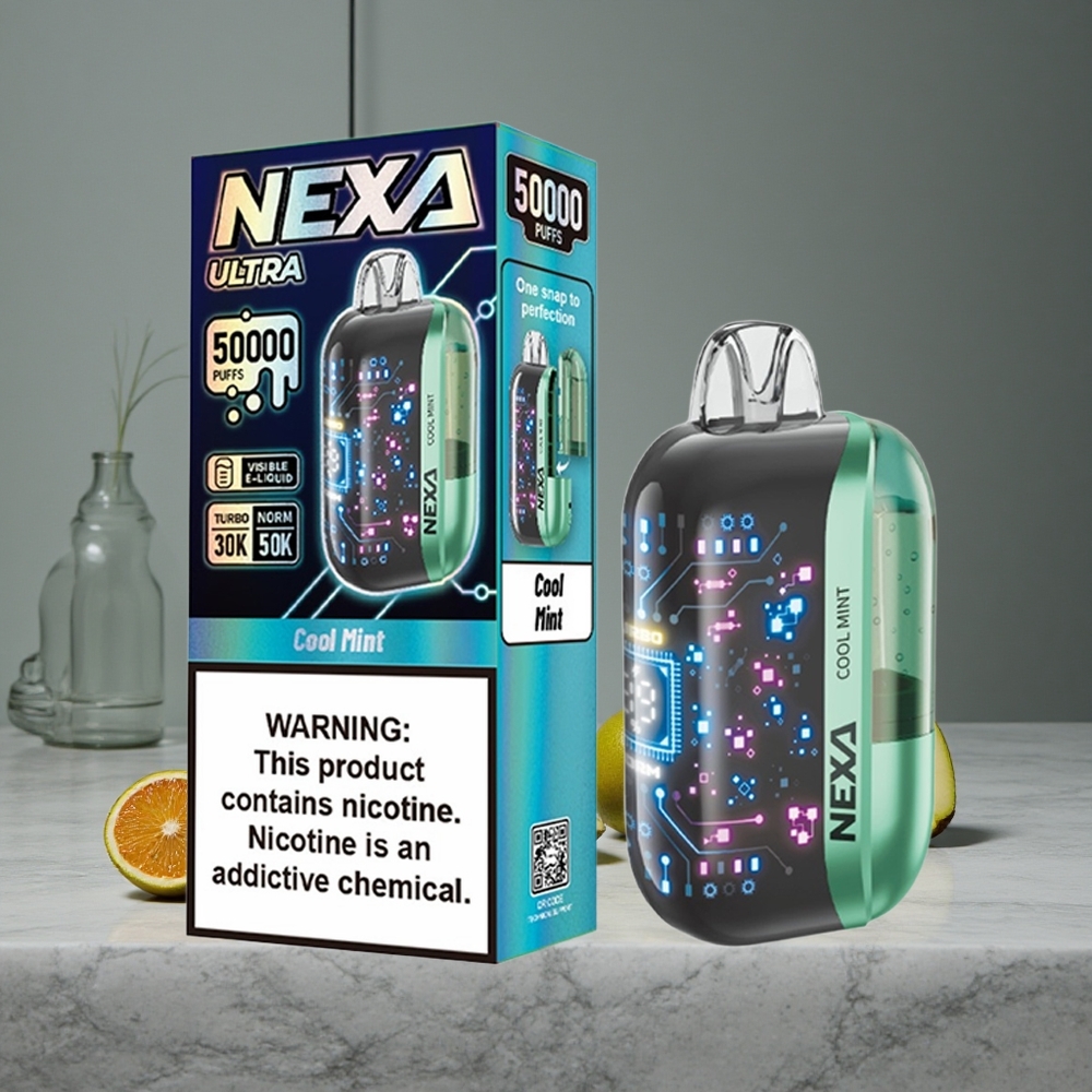 Vēsā Mētra NEXA Ultra 50000 Puffs Izmēri 20ml & 800mAh