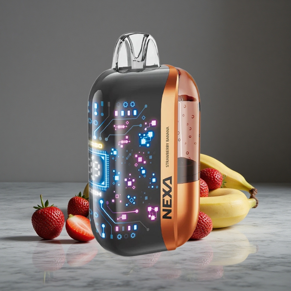 Zemeņu Banānu NEXA Ultra 50000 Puffs 20ml Iepildīta Ietilpība 5% Nikotīna Stiprums