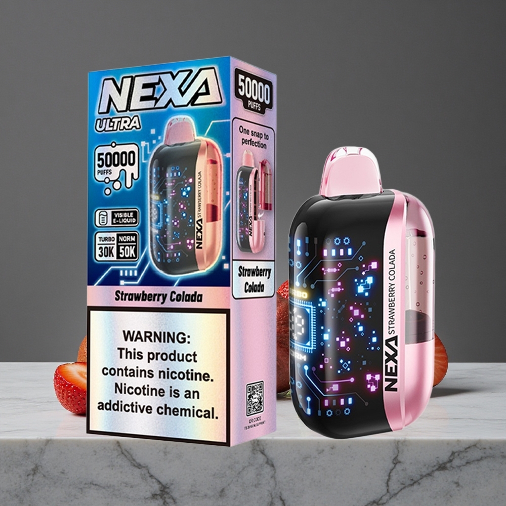 Zemeņu Kolāda NEXA Ultra 50000 Puffs 20ml Priekšpildīts 800mah Baterija
