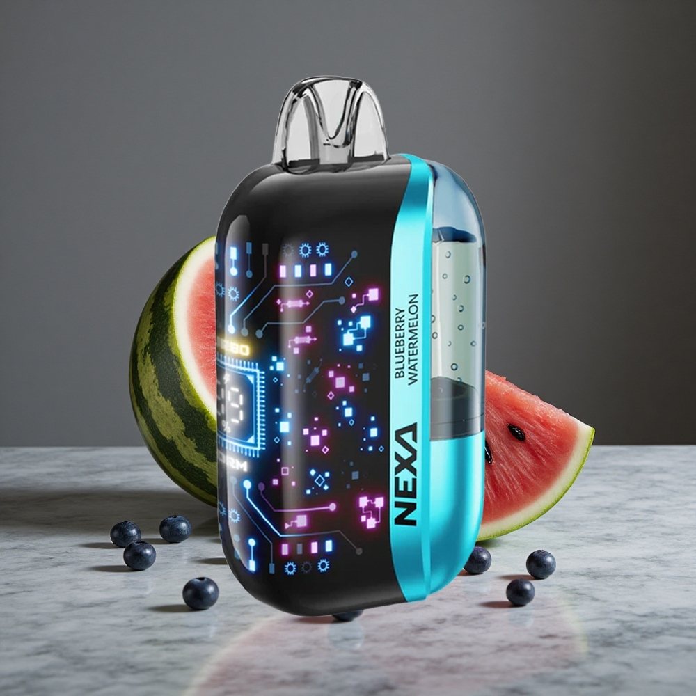 Zemenu Arbūza NEXA Ultra 50000 Puffs 20ml Iepildīšanas Ietilpība 800mAh Akumulatora Ietilpība