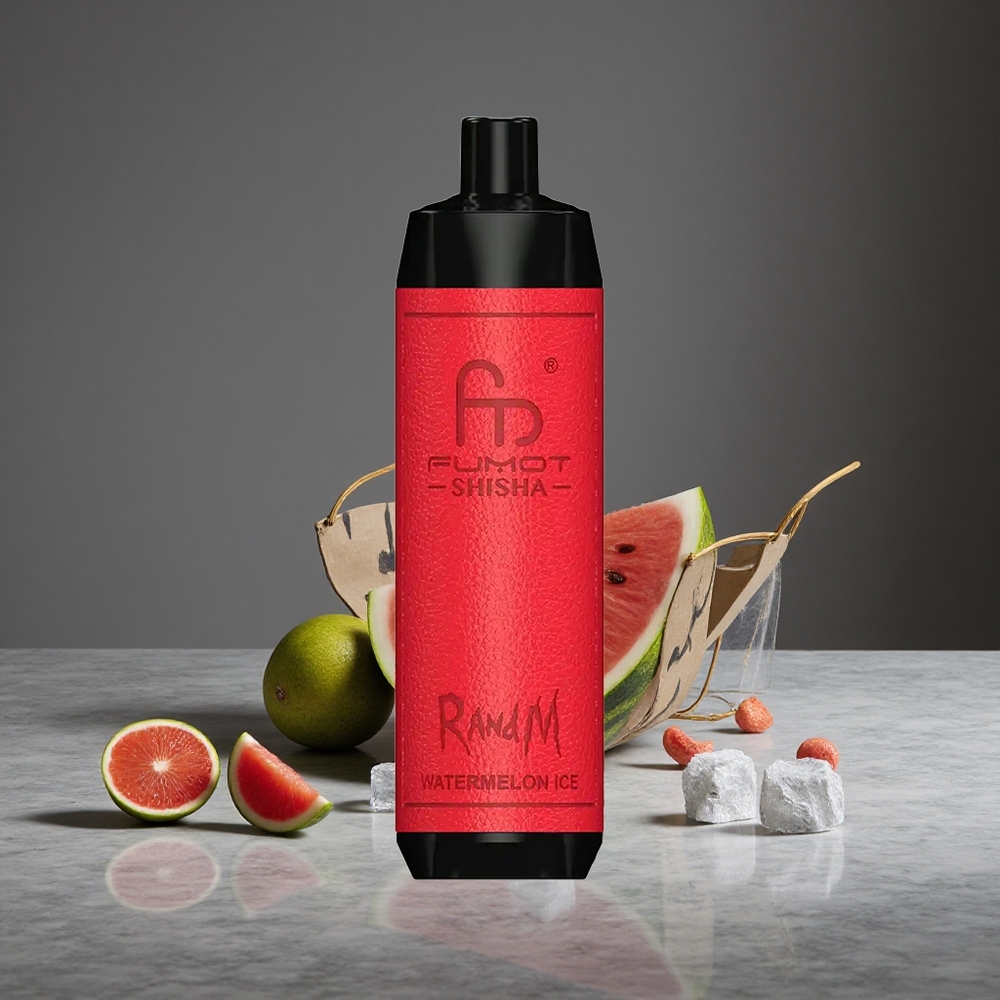Arbūza Ledus RandM Fumot Shisha 10000 Puffs 18ml Iepriekš Uzpildīts e šķidrums