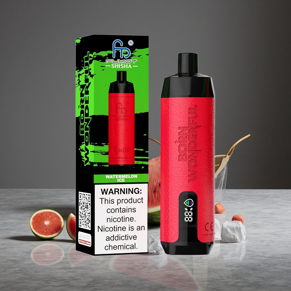 Arbūza Ledus RandM Fumot Shisha 10000 Puffs 18ml Iepriekš Uzpildīts e šķidrums