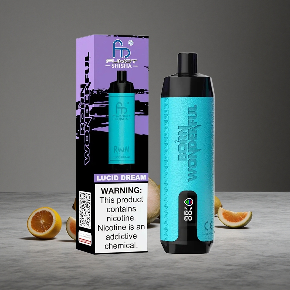 Gaišā Sapņa Kombinācija RandM Fumot Shisha 10000 Iesūkieni 850 mAh Akumulators Vienreizlietojamais Vape