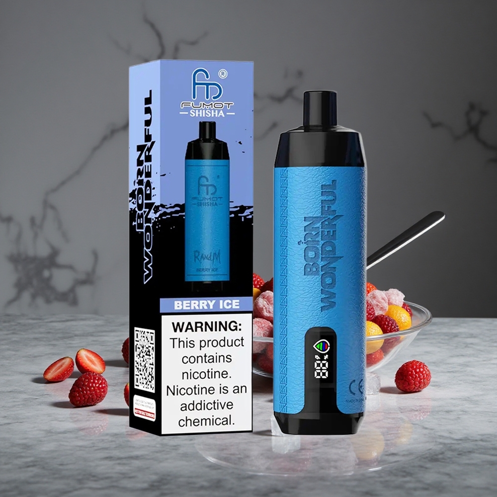 Ogu Ledus RandM Fumot Shisha 10000 Ieelpas un 18ml Iepildīta E-smēķešanas Šķidruma Vienreizlietojamais Vape