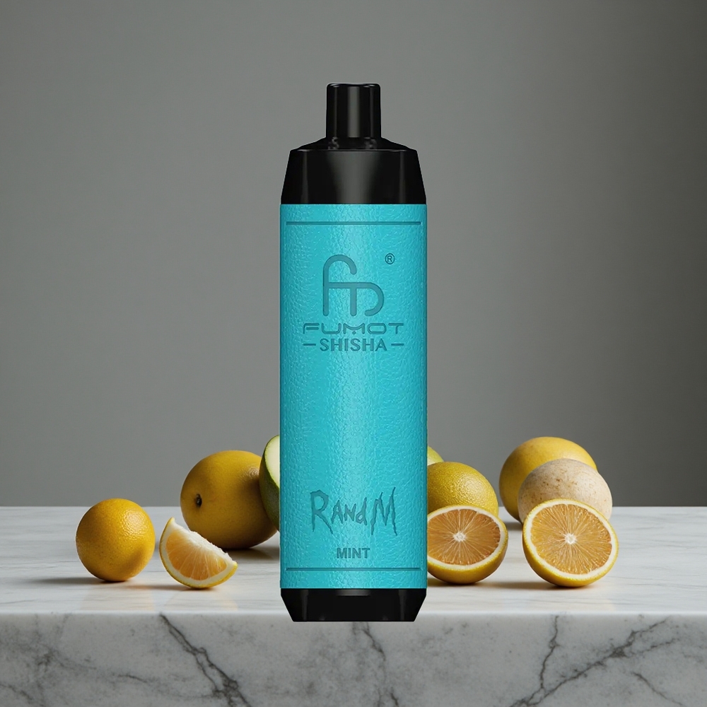 Piparmētra RandM Fumot Shisha 10000 Iekšpusē 18ml Pripildīta e-šķidrums 850 mAh Akumulators