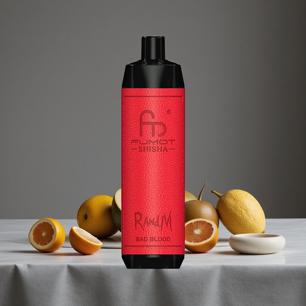 Sārtā Asins RandM Fumot Šiša 10000 Ivilcieni 18ml Iepriekš Piepildīts e-šķidrums Vienreizlietojamais Vape