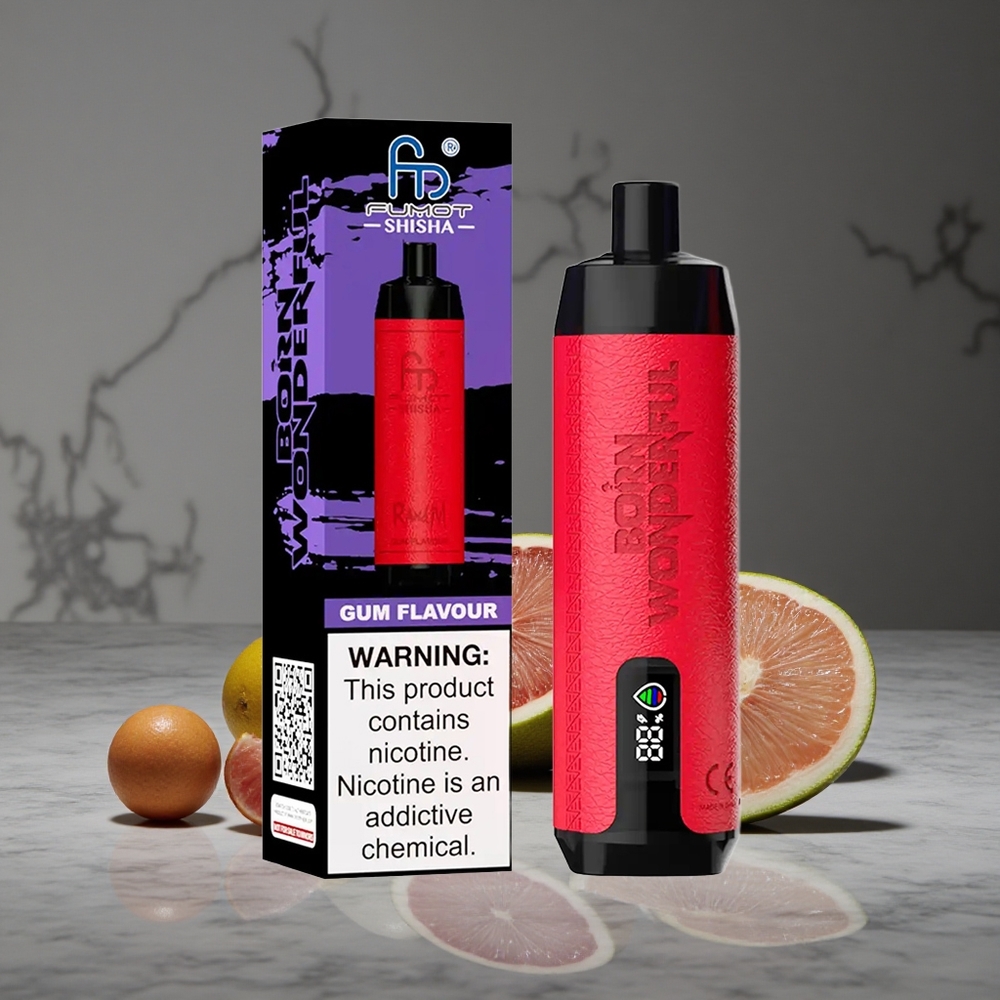 Sveķu RandM Fumot Shisha 10000 Puffs Vienreizlietojamais Vape ar LED Indikatoru un 850 mAh Akumulatoru