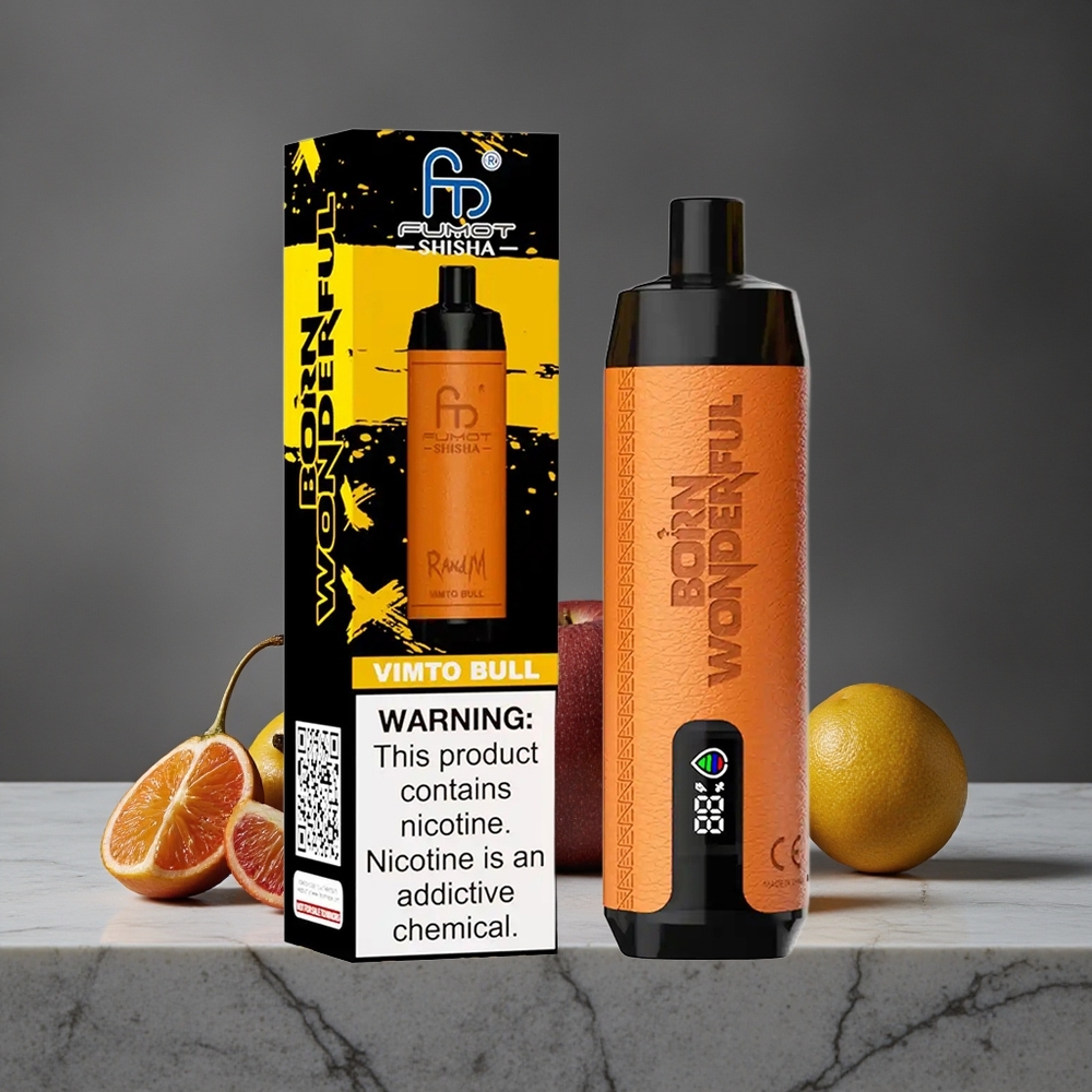 Vimto Bull RandM Fumot Shisha 10000 Puffs 18ml Priekšēji uzpildīts e-šķidrums 0.6ohm Mesh Spole