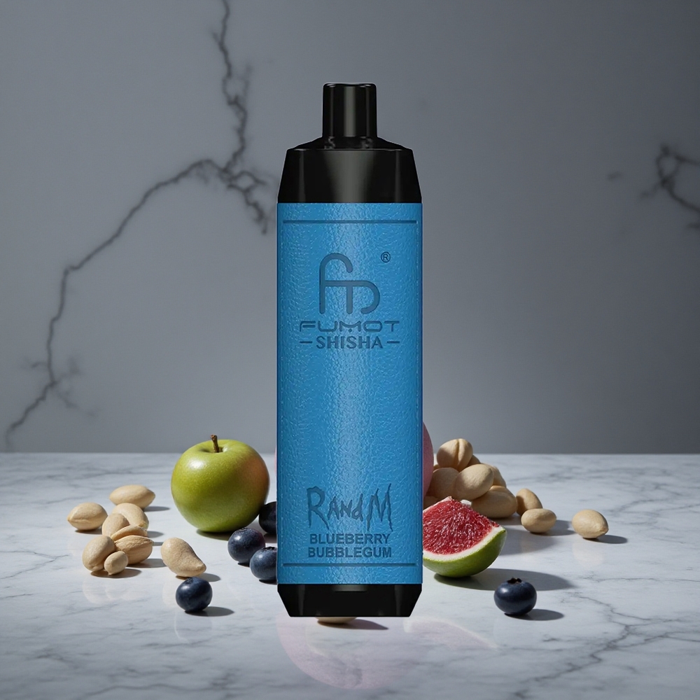 Zemenu Koļu RandM Fumot Shisha 10000 Ieceļiem LED Indikators 850 mAh Akumulators