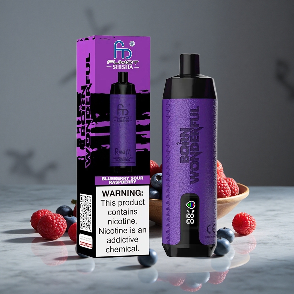 Zemenu Skābā Aveņu RandM Fumot Shisha 10000 Puffs 18ml iepriekš Uzpildīta E-smēķešanas Šķidrums 850 mAh Baterija