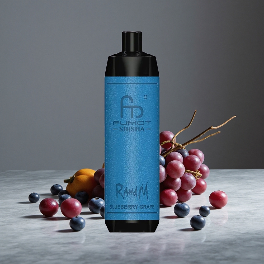 Zemenu Vīnogu RandM Fumot Shisha 10000 Puffs LED Indikators 0.6ohm Siatas Spole