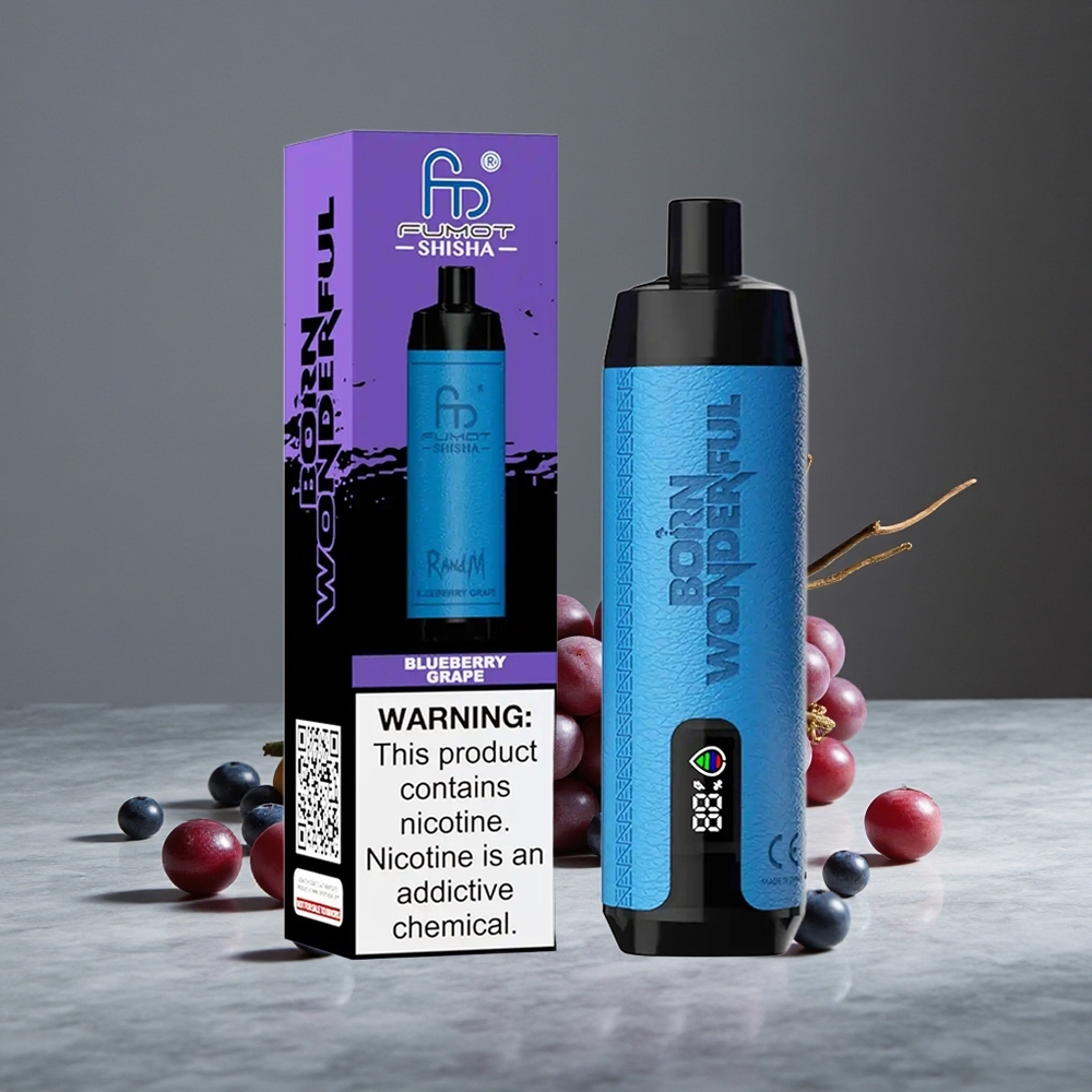Zemenu Vīnogu RandM Fumot Shisha 10000 Puffs LED Indikators 0.6ohm Siatas Spole
