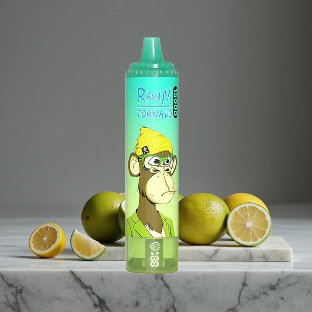 Citronu-Laima RandM Fumot Tornado 15000 Puffs 25ml Displeja ekrāns