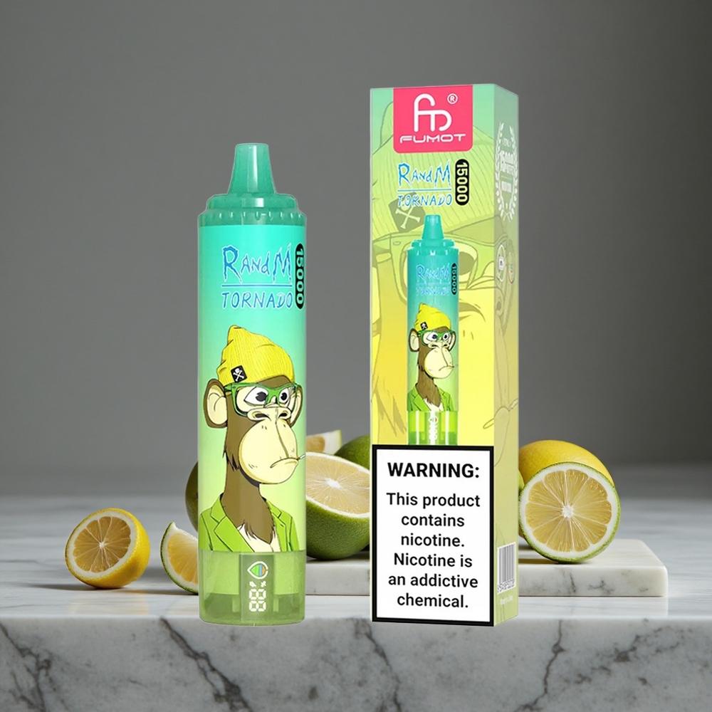 Citronu-Laima RandM Fumot Tornado 15000 Puffs 25ml Displeja ekrāns
