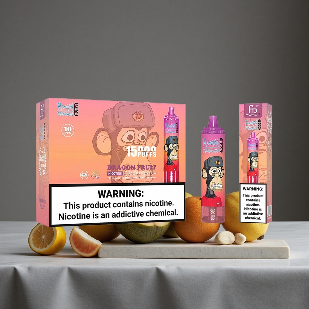 Dragoņaugļu RandM Tornado 15000 Pūsti 25ml Likvīda Tilpums USB Type-C Uzlādējams