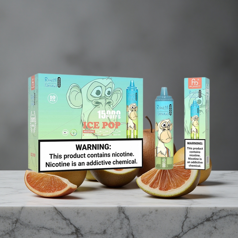 Ledus Popu RandM Tornado 15000 Puffs 25ml šķidruma ietilpība