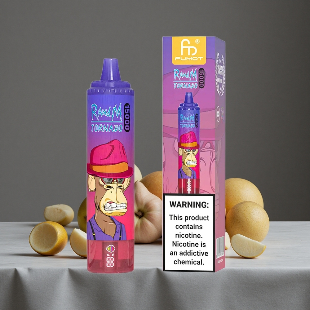 Skābā ābolu RandM Tornado 15000 Puffs 25ml šķidruma ietilpība Vienreizlietojamais Vape
