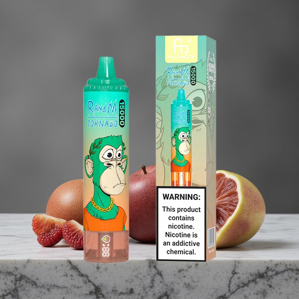 Trīskāršo ogu RandM Tornado 15000 Puffs ar 25ml šķidruma ietilpību un 850mAh akumulatoru