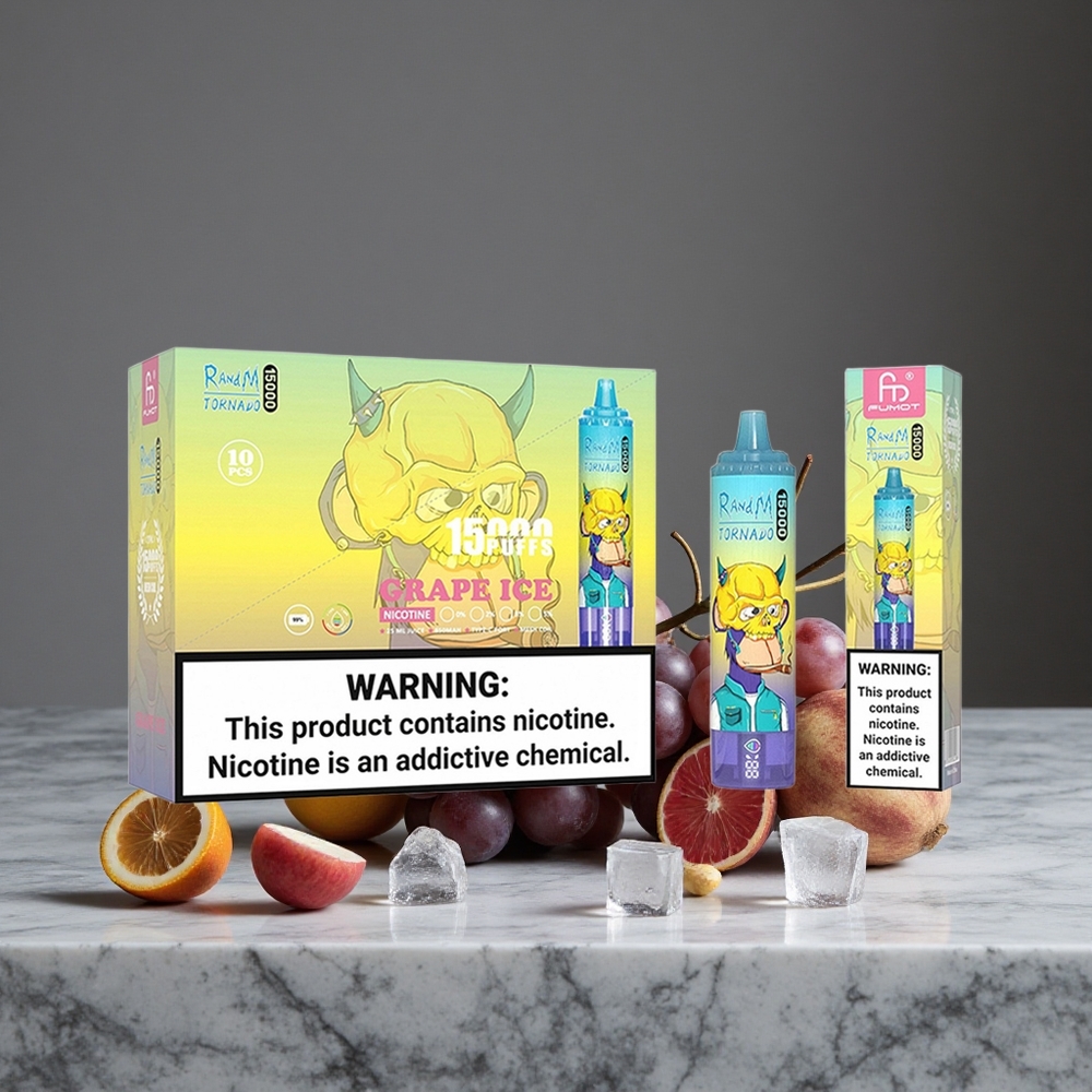 Vīnogu Ledus RandM Fumot Tornado 15000 Pūkši 25ml