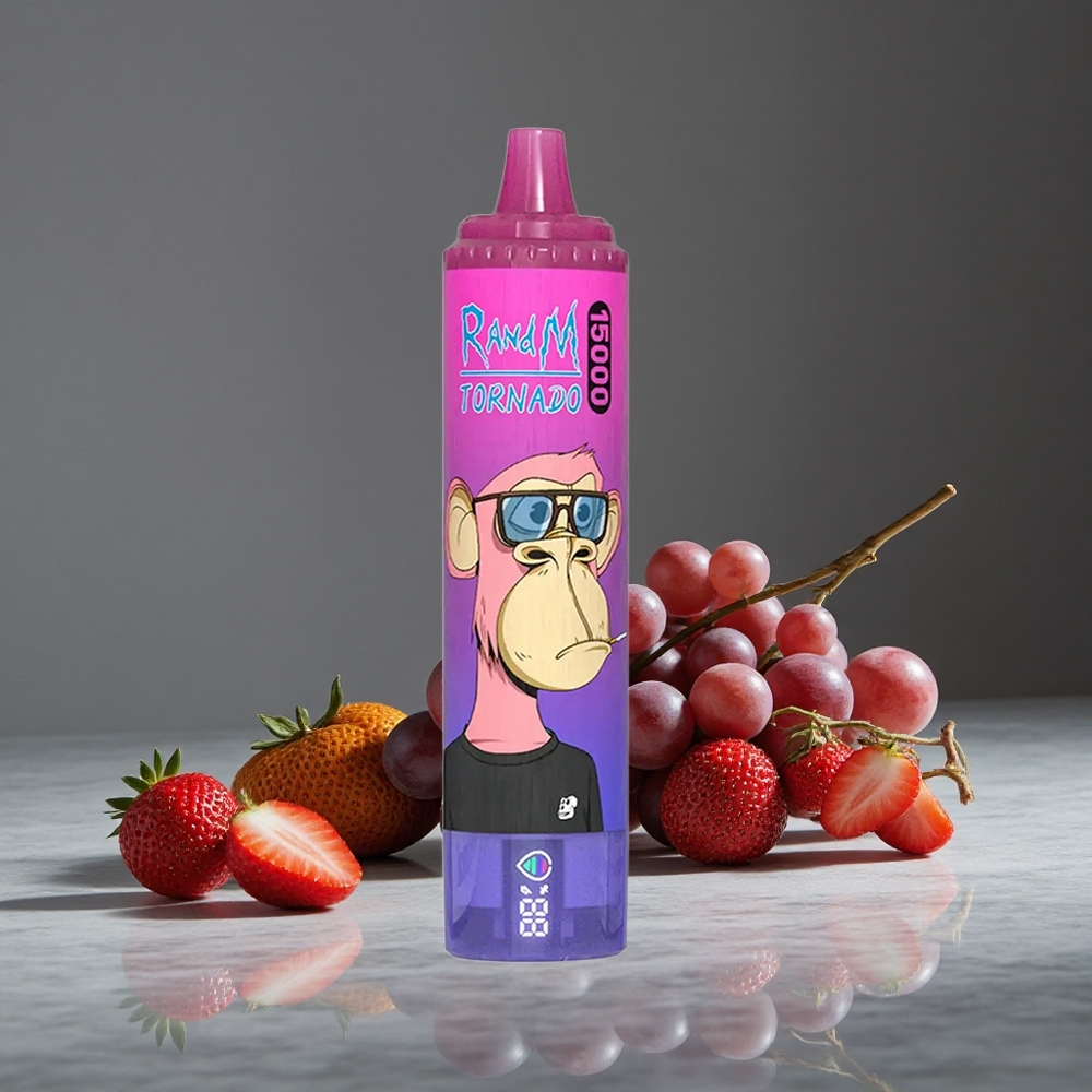 Zemeņu Vīnogu RandM Tornado 15000 Puffs 25ml LCD