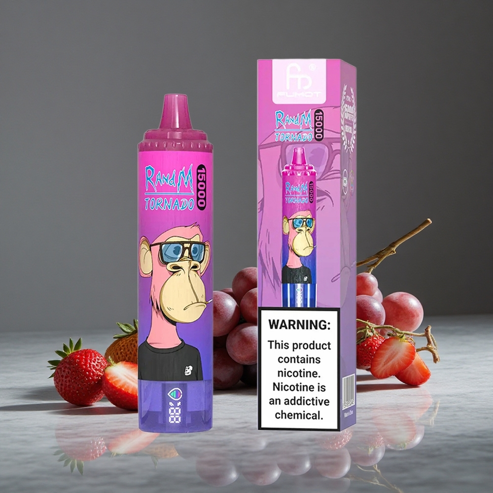 Zemeņu Vīnogu RandM Tornado 15000 Puffs 25ml LCD