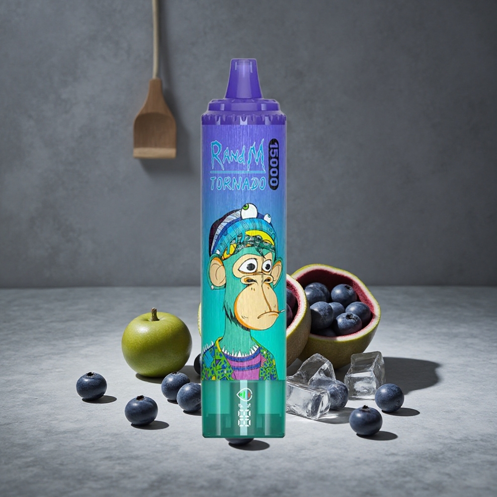 Zemenu Ledus RandM Tornado 15000 Puffs 25ml Vienreizlietojamais Vape