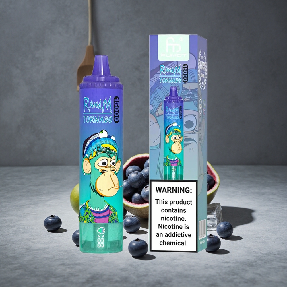 Zemenu Ledus RandM Tornado 15000 Puffs 25ml Vienreizlietojamais Vape