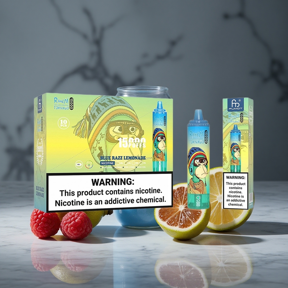 Zilā Aveņu Limonāde RandM Tornado 15000 Puffs 25ml