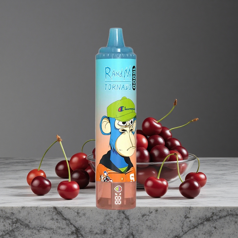 Ķiršu Kola RandM Tornado 15000 Puffs 25ml Šķidruma Tilpums