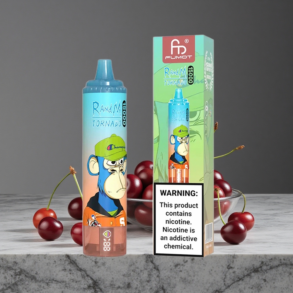 Ķiršu Kola RandM Tornado 15000 Puffs 25ml Šķidruma Tilpums