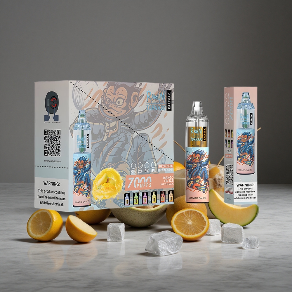 Mango Ledus RandM Fumot Tornado 7000 Puffs 14 ML E-šķidrums 850 MAH Akumulators